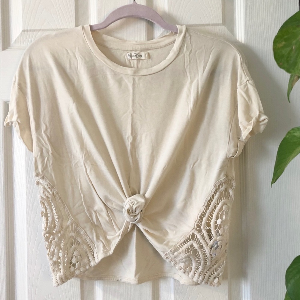 Crop Top with Crochet side cut-outs